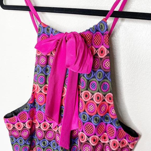 Trina Turk Roe Size 14 Multicolor Embroidered Dress - Picture 8 of 9